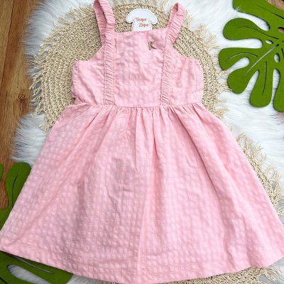 Vestido Rosa Regata Xadrez